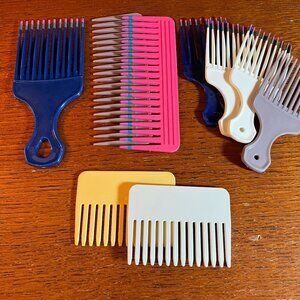 Vintage Lot Of Combs & Hair Picks Lift Combs 80s 90s